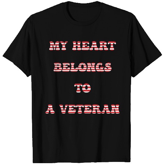 my heart belongs to a veteran T Shirts