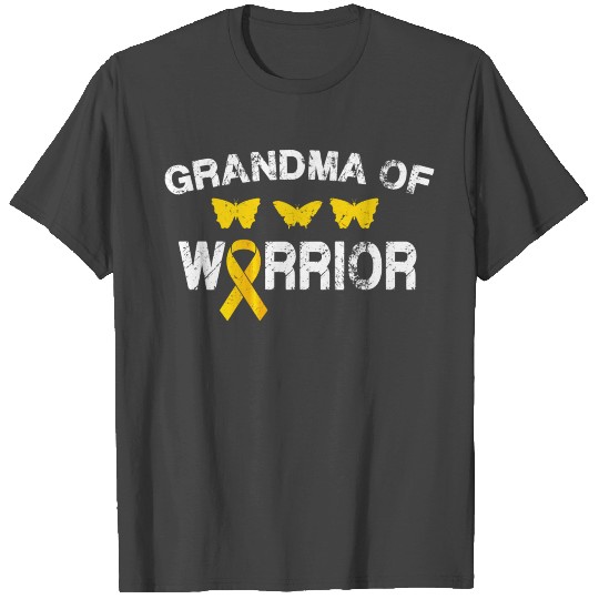 Grandma Of A Warrior Childhood Cancer Awareness T Shirts