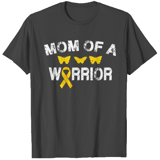 Mom Of A Warrior Childhood Cancer Awareness T Shirts
