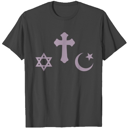 Religion Judaism Islam Christianity Pocket T Shirts