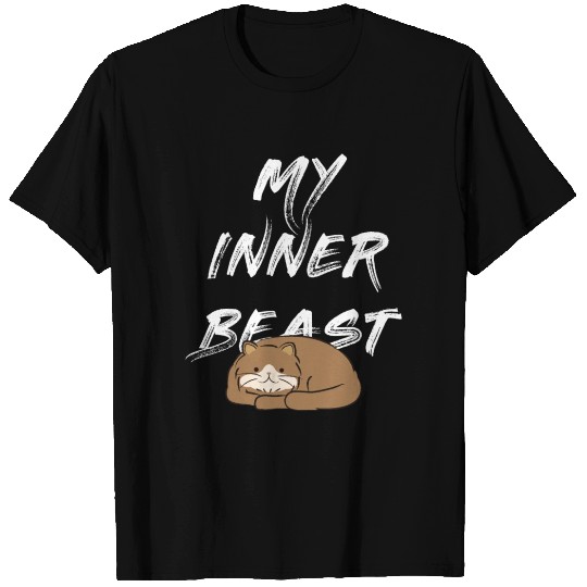 My Inner Beast text white T Shirts