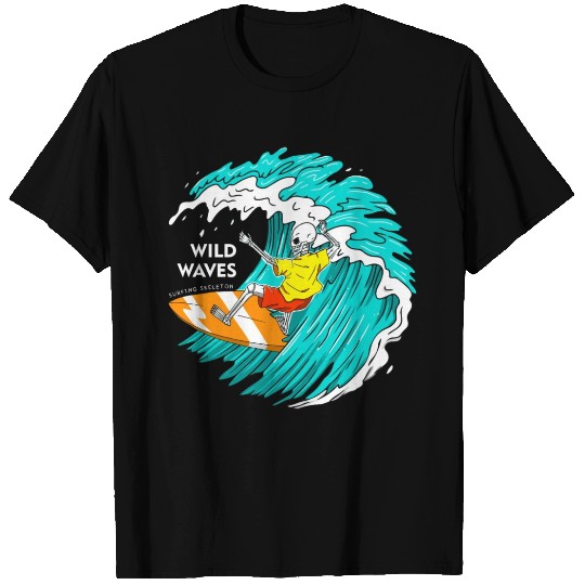 Surfing Skeleton T Shirts