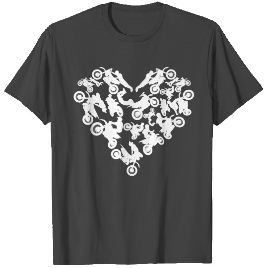 Dirtbike Motocross Heart - Supercross Dirt Bike Mo T Shirts