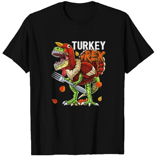 Thanksgiving T Rex Dinosaur Turkey Costume T Shirts