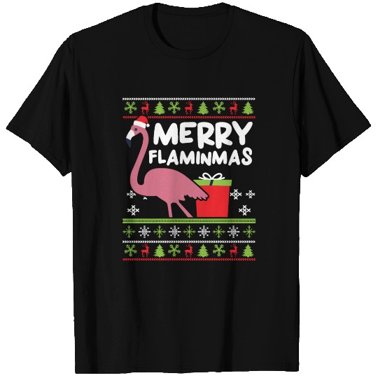 Merry Flaminmas Flamingo Lover Christmas Day T Shirts