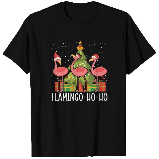 Pink Flamingo Lover Bird Merry Xmas Christmas Day T Shirts