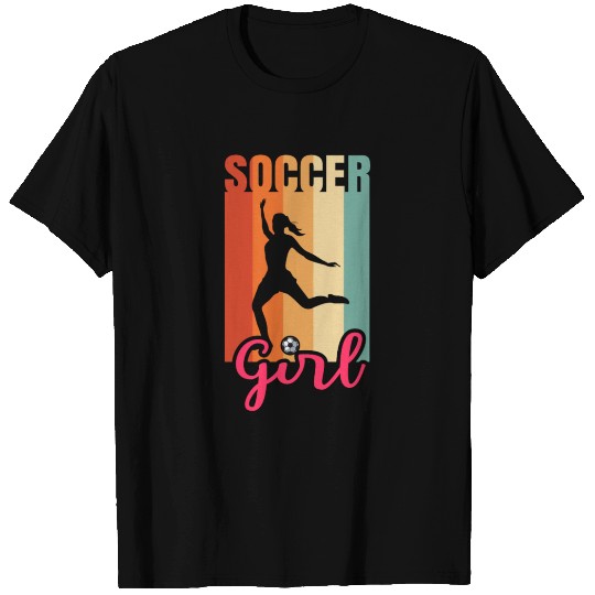 Female Soccer Player Athletic T Shirts