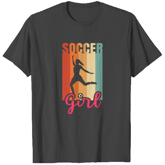 Female Soccer Player Athletic T Shirts