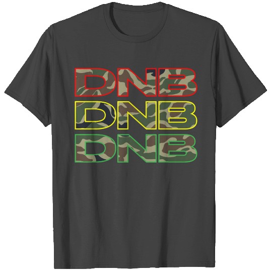 DNB Triple - Drum n Bass Junglist Red Yellow Green T Shirts