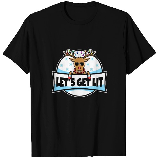 Lets get lit christmas T Shirts