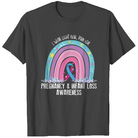 Rainbow- Pregnancy Infant Loss Awareness Ribbon T Shirts