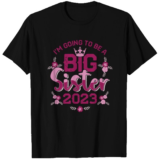 Big Sis 2023 - Big Sister Baby Family Birth Girl T Shirts