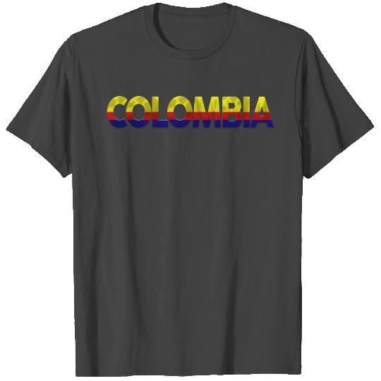 Colombia Soccer Flag-Letter T Shirts