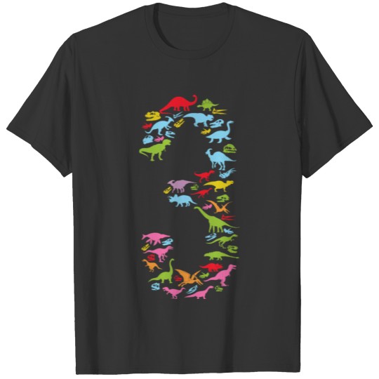 3rd Birthday Dino T Shirts