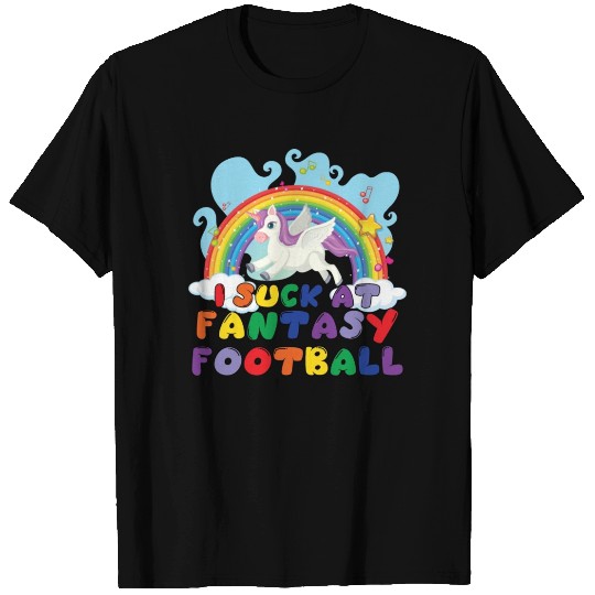 I Suck At Fantasy Football Unicorn Rainbow T Shirts