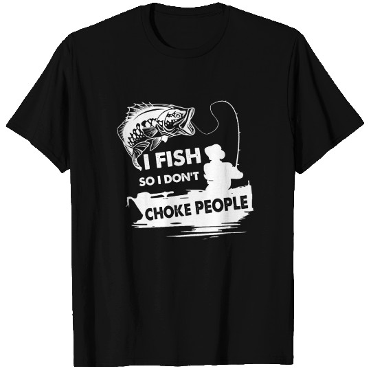 Funny Fishing Choke People Costume Fishermans Gift T Shirts
