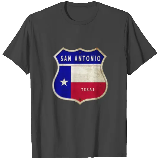 San Antonio Texas coat of arms flag design T Shirts