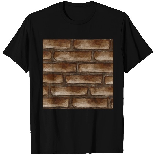 Brick wall watercolor T Shirts