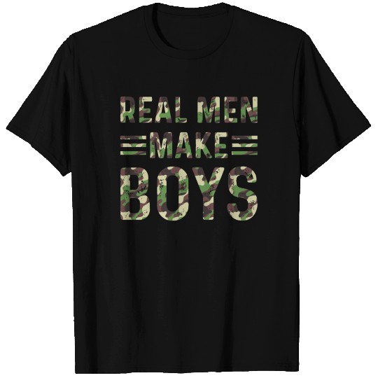 Boy Daddy Announcement - Real Men Make Boys Daddy T Shirts