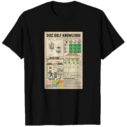 Disc Golf Knowledge Poster, Disc Golf Lovers Gift T Shirts