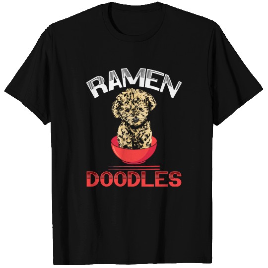 Ramen Doodles Goldendoodle Dog Lover Puppy Paw T Shirts