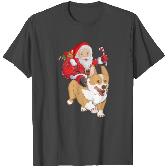 Corgi Christmas Santa Claus Xmas Pajama T Shirts