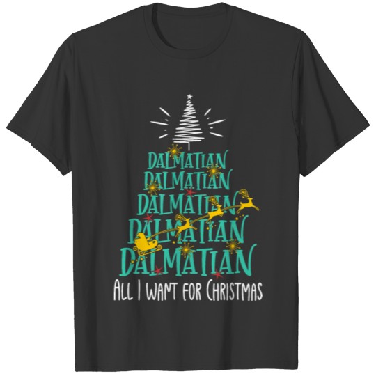 Dalmatian Christmas Dog breed Christmas Tree T Shirts