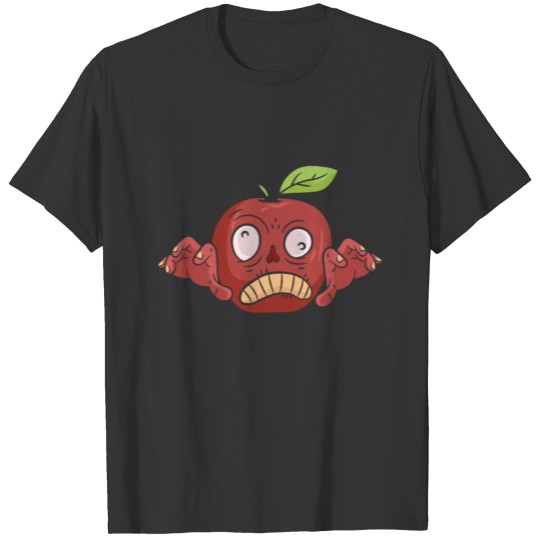 Halloween Apple Zombie Food Fruit Monster Spooky T Shirts