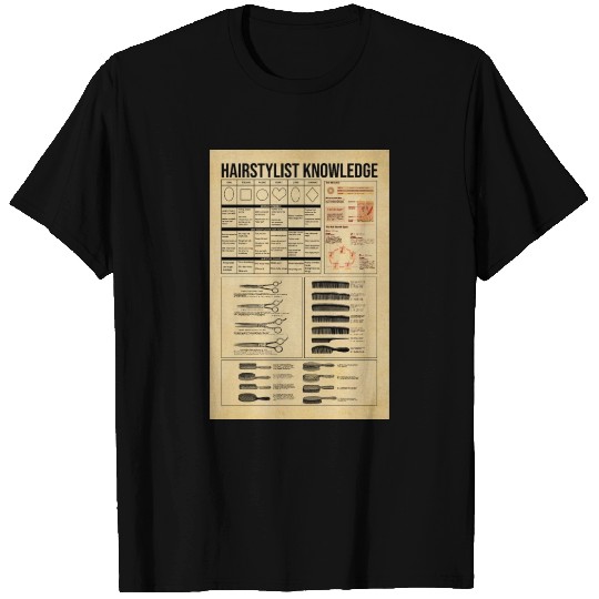 Hairstylist Knowledge Poster, Knowledge Poster T Shirts