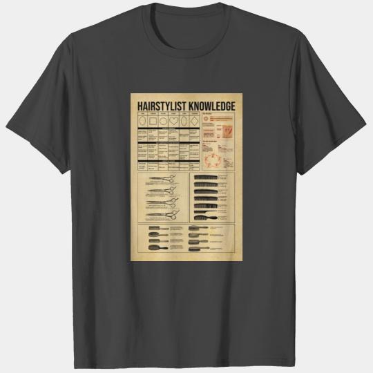 Hairstylist Knowledge Poster, Knowledge Poster T Shirts