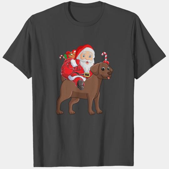 Chocolate Lab Christmas Santa Xmas Pajama T Shirts