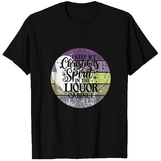 Funny Christmas Spirit Ghosts Sunset T Shirts