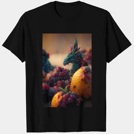 Blue Orange Fruit Dragon T Shirts