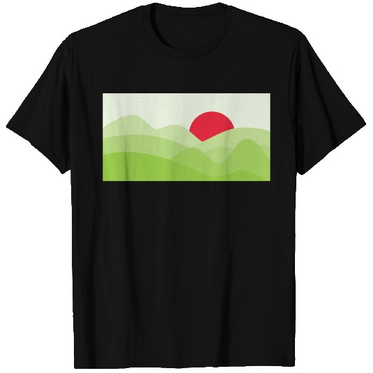 Minimalist Sun Light Green T Shirts