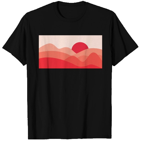 Minimalist Sun Red T Shirts
