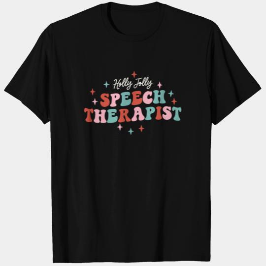 Holly Jolly Speech Therapist Christmas SLP Xmas T Shirts