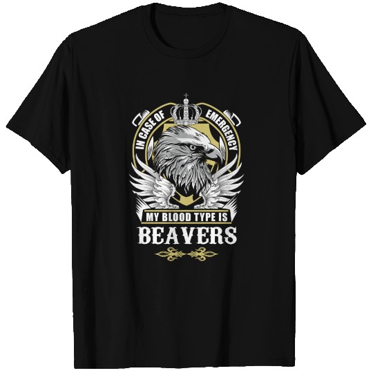 Beavers Name T Shirts - In Case Of Emergency My Blo