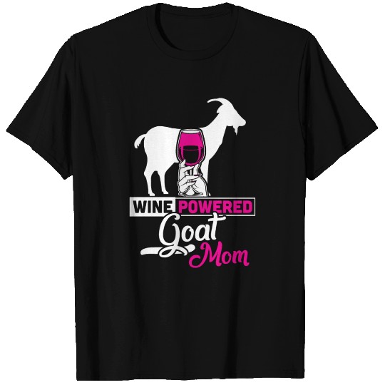 Wine Powered Goat Mom T Shirts