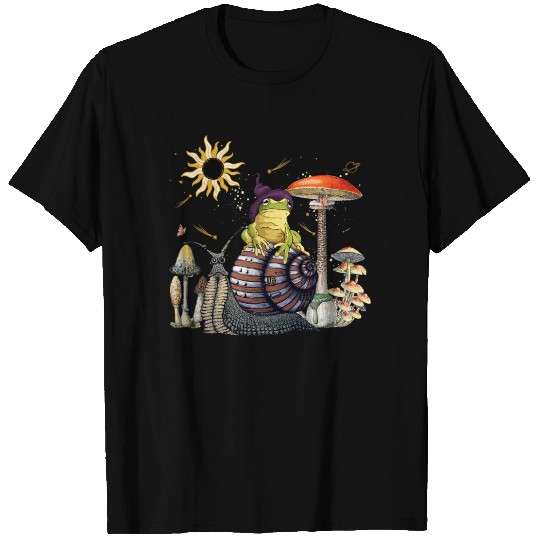 Cottagecore Aesthetic Witch Frog Snail Mushroom T Shirts