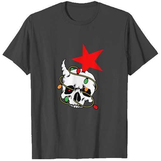 skull skeleton christmas design funny T Shirts