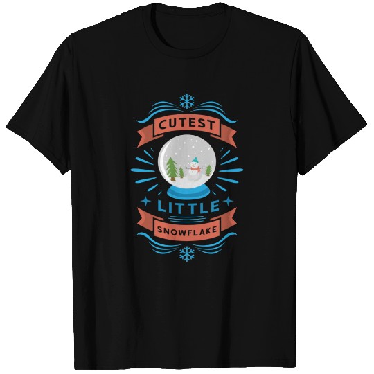 Cutest Little Snowflake Christmas Santa Holiday T Shirts