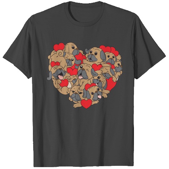 Cute Dog Heart Valentine Clothing Gift for Him T Shirts