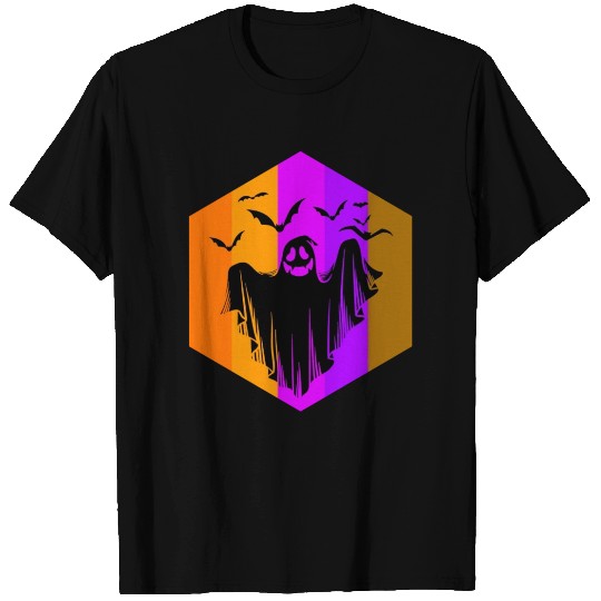Halloween Theme Cute Ghost Bat Coffee Lover Mug T Shirts
