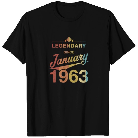 60th Birthday 60 Year Old Born January 1963 Gift T Shirts