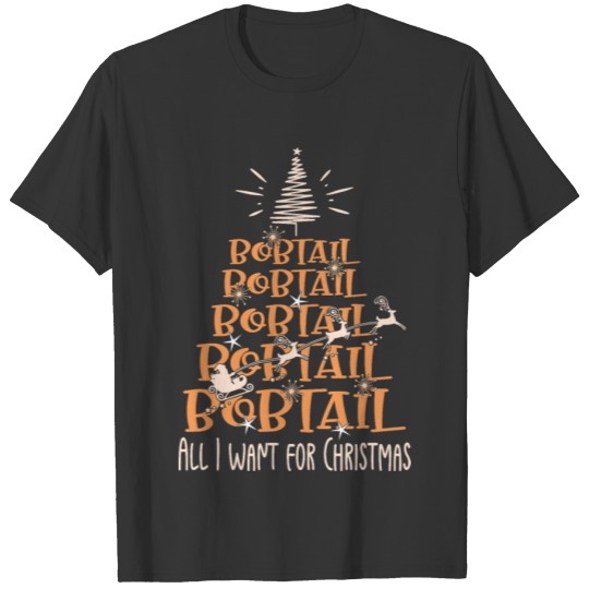 Bobtail Christmas Dog breed Christmas Tree T Shirts