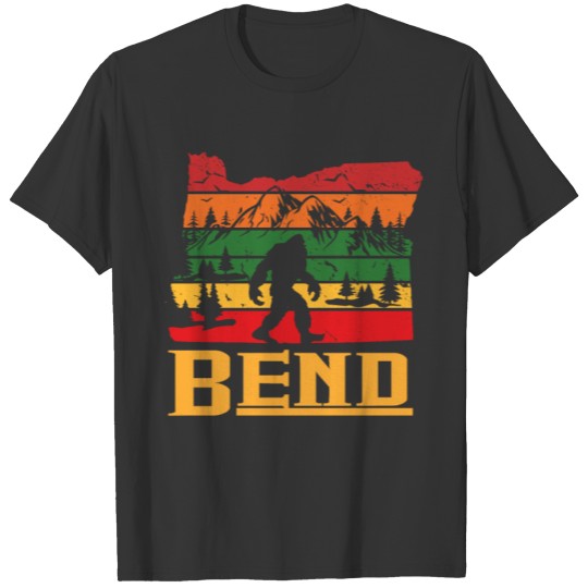 Vintage Oregon Bigfoot Mountain Bend Hiking Trip T Shirts