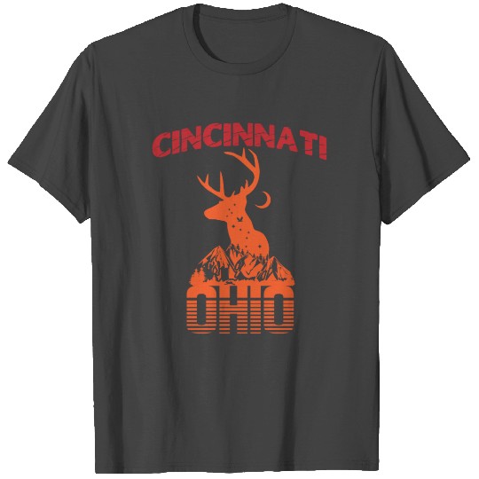 Cincinnati Ohio Retro Vintage Vacation Hiking Trip T Shirts