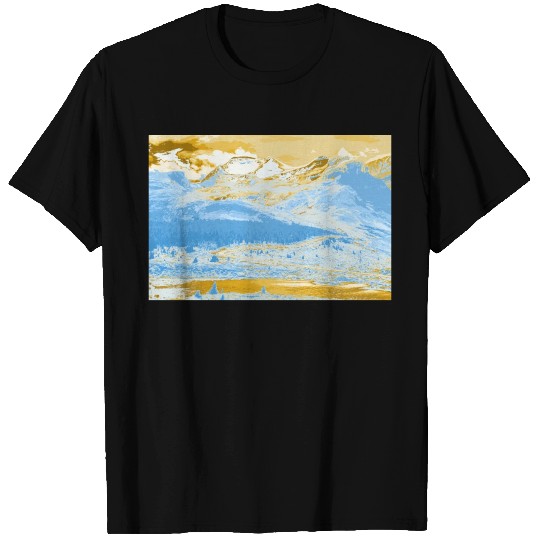Golden Blue Mountain Lake T Shirts