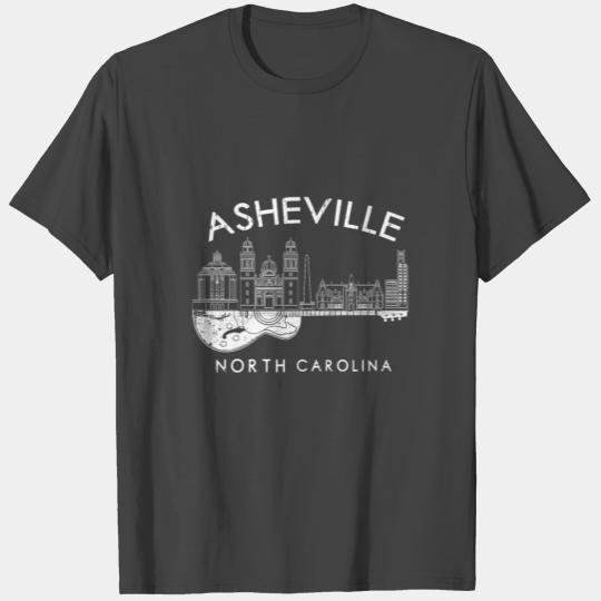 Asheville Souvenir Men North Carolina Music Guitar T Shirts