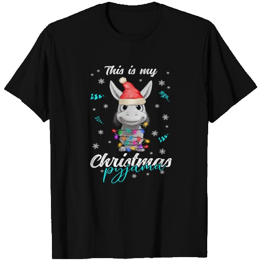 Winter Christmas Pyjama Donkey T Shirts